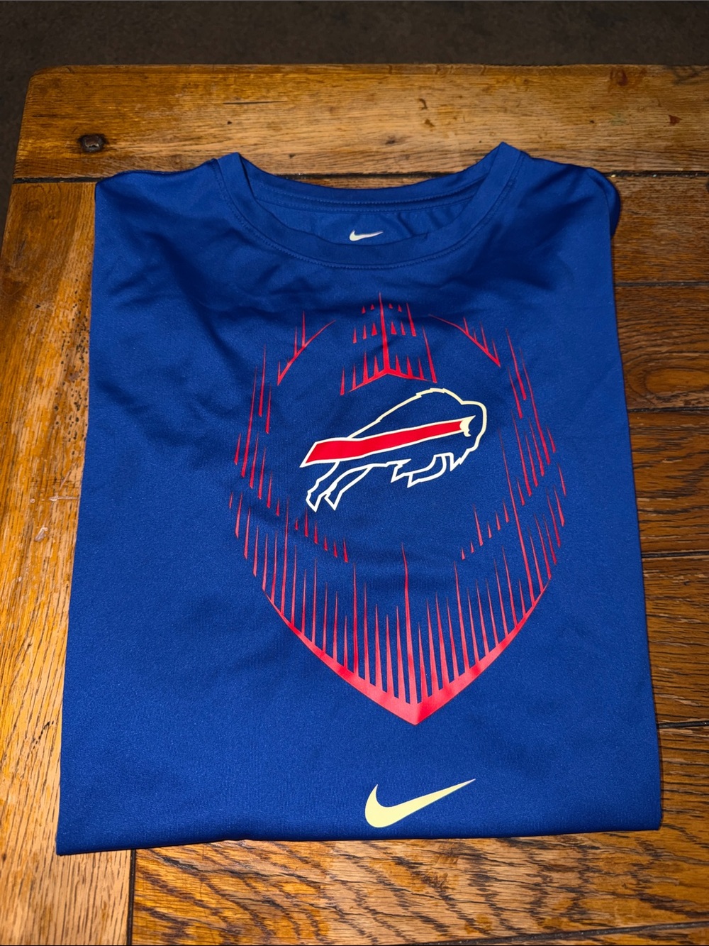 Nike Kids Blue Buffalo Bills Graphic Tee with Red & White Logo